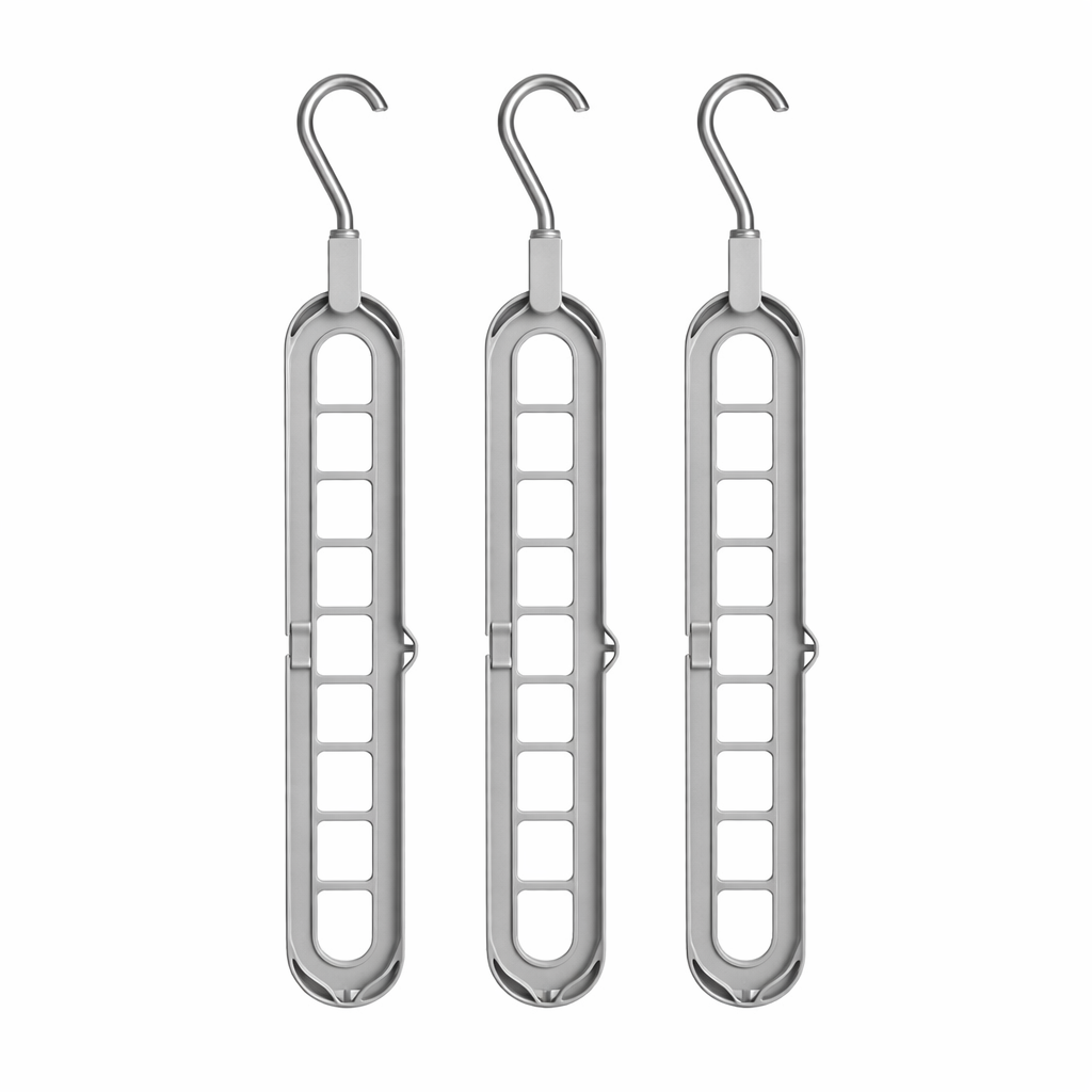 Organizador de Cabides em Cascata para Guarda-Roupa (Kit 3 Peças)