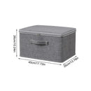 Caixa de armazenamento com tampa, recipiente empilhável à prova de odor com alça, cestas de prateleira laváveis para cobertor roupas brinquedos casa organiza