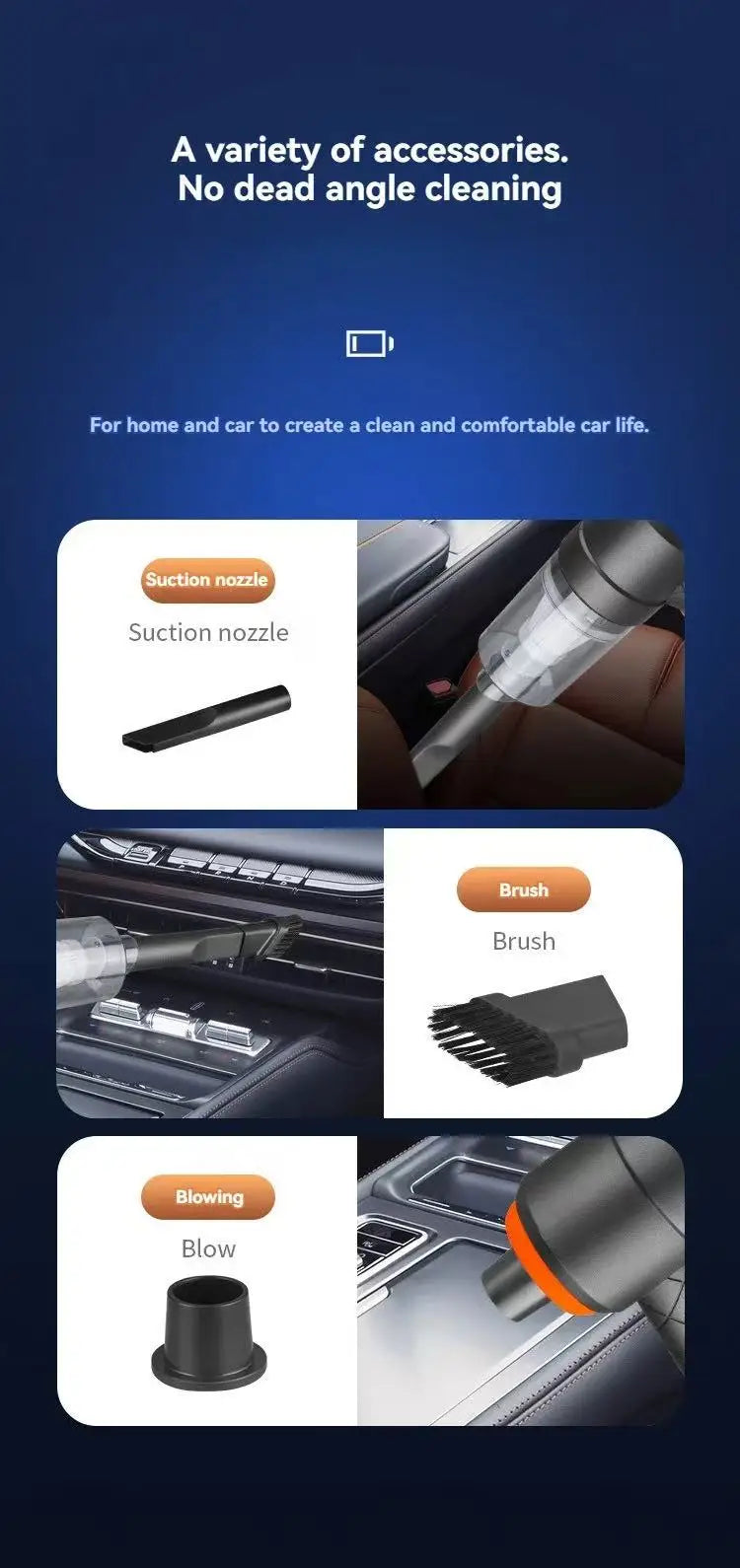 Mini aspirador portátil