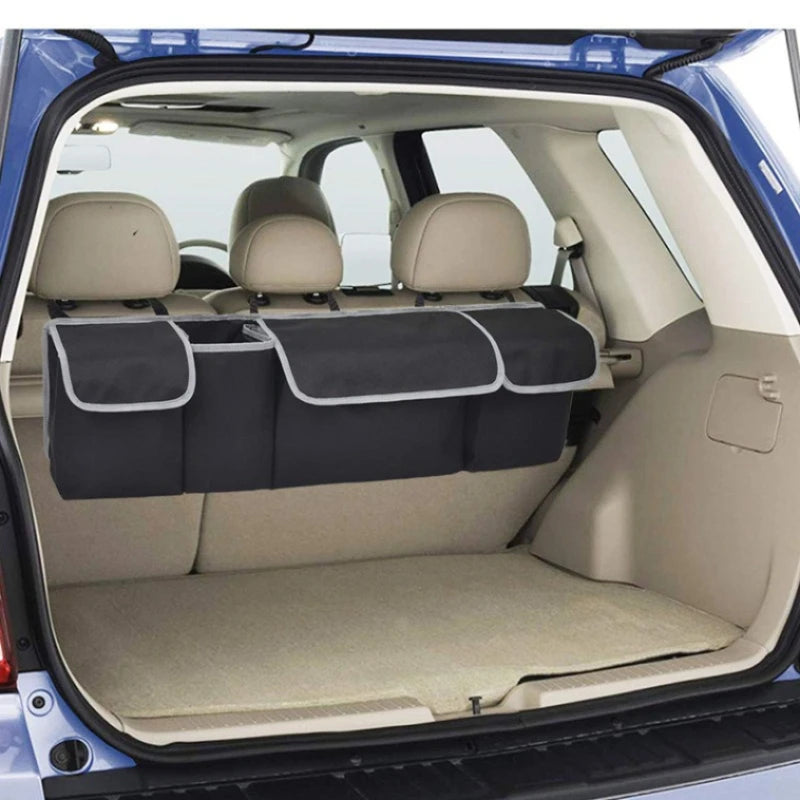 Organizador de Porta-Malas para Carro com Divisórias e Alças Ajustáveis