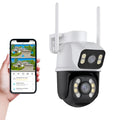 Câmera de Segurança Wi-Fi 360° 6MP com Visão Noturna e IP66
