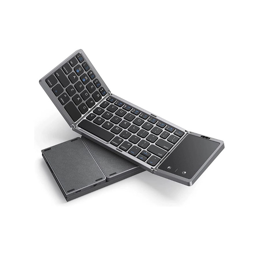 Teclado Bluetooth Dobrável Portátil Recarregável para Celular, Tablet e Notebook
