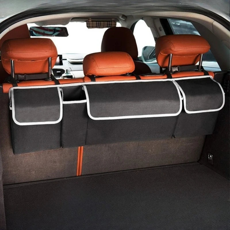 Organizador de Porta-Malas para Carro com Divisórias e Alças Ajustáveis