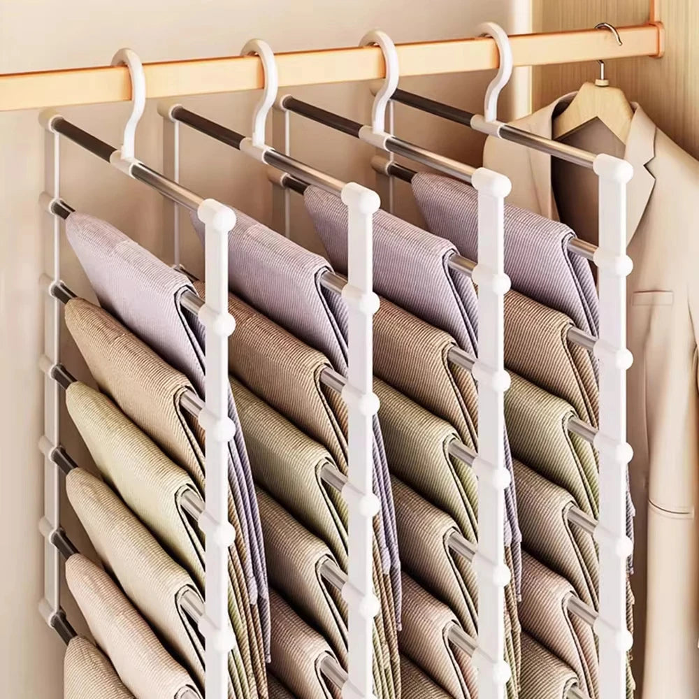 Organizador de Calças Multi Camadas para Guarda-Roupa